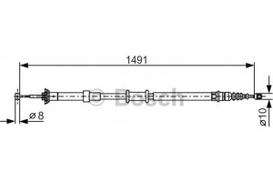 Bosch Ντίζα, Φρένο Ακινητοποίησης - 1 987 482 202