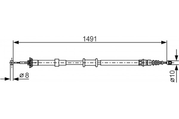 Bosch Ντίζα, Φρένο Ακινητοποίησης - 1 987 482 202 Bosch Ντίζα, Φρένο Ακινητοποίησης - 1 987 482 202