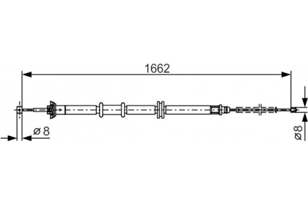 Bosch Ντίζα, Φρένο Ακινητοποίησης - 1 987 482 206 Bosch Ντίζα, Φρένο Ακινητοποίησης - 1 987 482 206