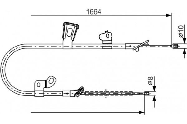 Bosch Ντίζα, Φρένο Ακινητοποίησης - 1 987 482 219 Bosch Ντίζα, Φρένο Ακινητοποίησης - 1 987 482 219