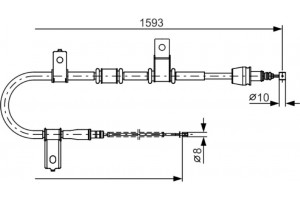Bosch Ντίζα, Φρένο Ακινητοποίησης - 1 987 482 224