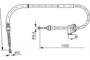 Bosch Ντίζα, Φρένο Ακινητοποίησης - 1 987 482 230