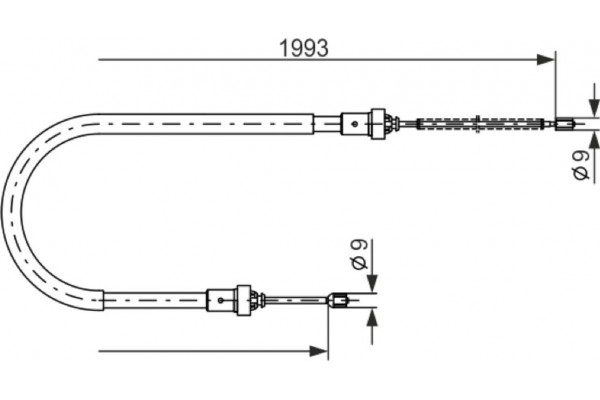 Bosch Ντίζα, Φρένο Ακινητοποίησης - 1 987 482 233 Bosch Ντίζα, Φρένο Ακινητοποίησης - 1 987 482 233