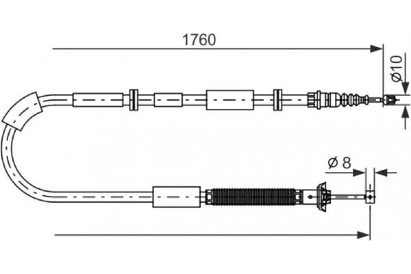 Bosch Ντίζα, Φρένο Ακινητοποίησης - 1 987 482 239 Bosch Ντίζα, Φρένο Ακινητοποίησης - 1 987 482 239