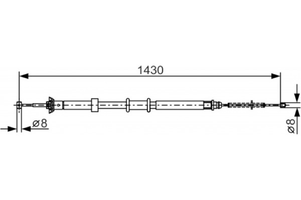 Bosch Ντίζα, Φρένο Ακινητοποίησης - 1 987 482 240 Bosch Ντίζα, Φρένο Ακινητοποίησης - 1 987 482 240