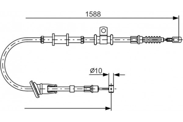 Bosch Ντίζα, Φρένο Ακινητοποίησης - 1 987 482 246 Bosch Ντίζα, Φρένο Ακινητοποίησης - 1 987 482 246