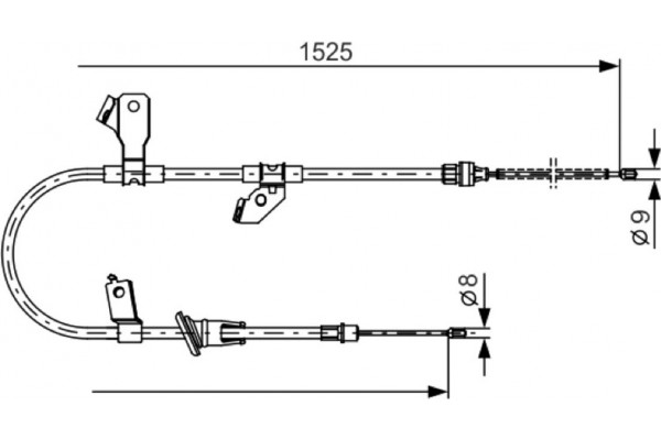 Bosch Ντίζα, Φρένο Ακινητοποίησης - 1 987 482 247 Bosch Ντίζα, Φρένο Ακινητοποίησης - 1 987 482 247