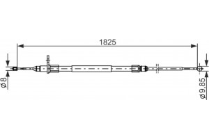 Bosch Ντίζα, Φρένο Ακινητοποίησης - 1 987 482 254