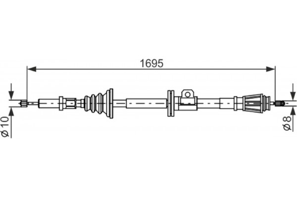 Bosch Ντίζα, Φρένο Ακινητοποίησης - 1 987 482 262 Bosch Ντίζα, Φρένο Ακινητοποίησης - 1 987 482 262