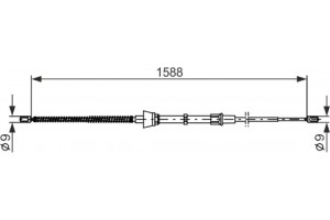 Bosch Ντίζα, Φρένο Ακινητοποίησης - 1 987 482 266