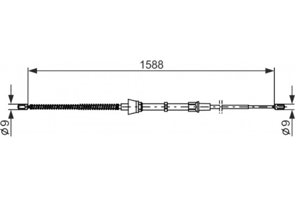 Bosch Ντίζα, Φρένο Ακινητοποίησης - 1 987 482 266 Bosch Ντίζα, Φρένο Ακινητοποίησης - 1 987 482 266