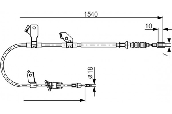 Bosch Ντίζα, Φρένο Ακινητοποίησης - 1 987 482 271 Bosch Ντίζα, Φρένο Ακινητοποίησης - 1 987 482 271