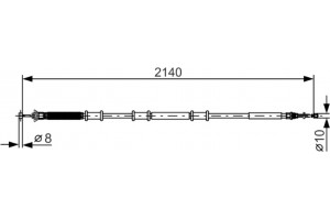 Bosch Ντίζα, Φρένο Ακινητοποίησης - 1 987 482 288