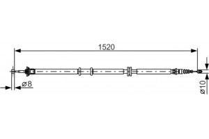 Bosch Ντίζα, Φρένο Ακινητοποίησης - 1 987 482 290