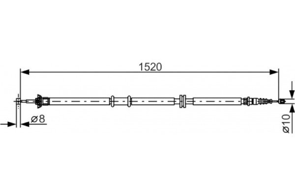 Bosch Ντίζα, Φρένο Ακινητοποίησης - 1 987 482 290 Bosch Ντίζα, Φρένο Ακινητοποίησης - 1 987 482 290