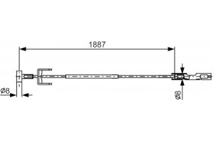 Bosch Ντίζα, Φρένο Ακινητοποίησης - 1 987 482 292