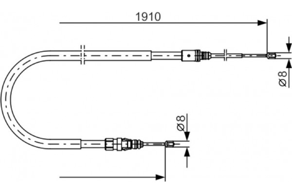 Bosch Ντίζα, Φρένο Ακινητοποίησης - 1 987 482 323 Bosch Ντίζα, Φρένο Ακινητοποίησης - 1 987 482 323