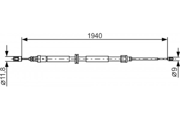 Bosch Ντίζα, Φρένο Ακινητοποίησης - 1 987 482 325 Bosch Ντίζα, Φρένο Ακινητοποίησης - 1 987 482 325