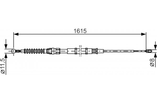 Bosch Ντίζα, Φρένο Ακινητοποίησης - 1 987 482 328 Bosch Ντίζα, Φρένο Ακινητοποίησης - 1 987 482 328