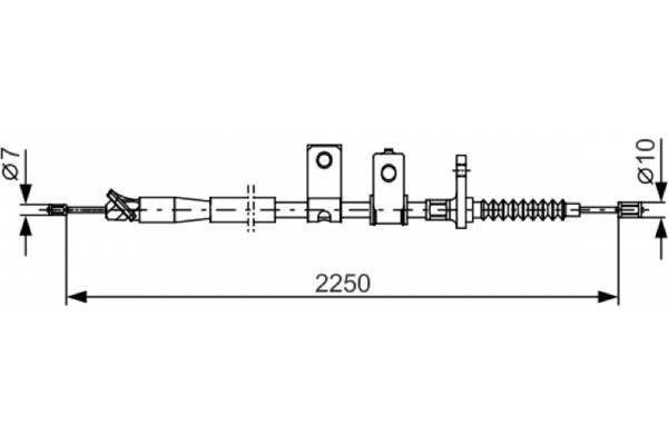 Bosch Ντίζα, Φρένο Ακινητοποίησης - 1 987 482 343 Bosch Ντίζα, Φρένο Ακινητοποίησης - 1 987 482 343