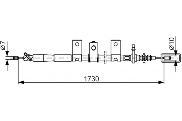 Bosch Ντίζα, Φρένο Ακινητοποίησης - 1 987 482 344 Bosch Ντίζα, Φρένο Ακινητοποίησης - 1 987 482 344