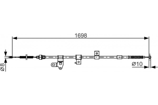 Bosch Ντίζα, Φρένο Ακινητοποίησης - 1 987 482 346 Bosch Ντίζα, Φρένο Ακινητοποίησης - 1 987 482 346