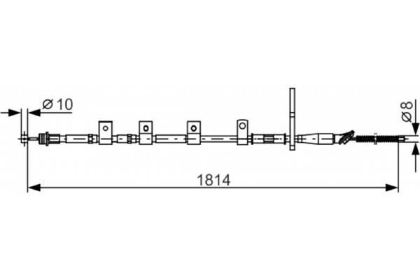 Bosch Ντίζα, Φρένο Ακινητοποίησης - 1 987 482 357 Bosch Ντίζα, Φρένο Ακινητοποίησης - 1 987 482 357