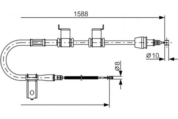 Bosch Ντίζα, Φρένο Ακινητοποίησης - 1 987 482 358 Bosch Ντίζα, Φρένο Ακινητοποίησης - 1 987 482 358