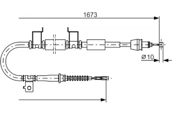 Bosch Ντίζα, Φρένο Ακινητοποίησης - 1 987 482 362 Bosch Ντίζα, Φρένο Ακινητοποίησης - 1 987 482 362
