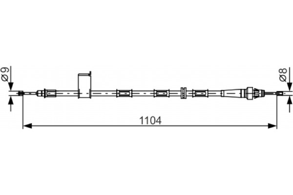 Bosch Ντίζα, Φρένο Ακινητοποίησης - 1 987 482 364 Bosch Ντίζα, Φρένο Ακινητοποίησης - 1 987 482 364