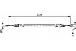 Bosch Ντίζα, Φρένο Ακινητοποίησης - 1 987 482 372