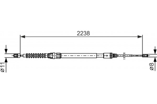 Bosch Ντίζα, Φρένο Ακινητοποίησης - 1 987 482 373 Bosch Ντίζα, Φρένο Ακινητοποίησης - 1 987 482 373