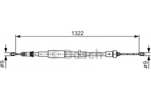 Bosch Ντίζα, Φρένο Ακινητοποίησης - 1 987 482 385