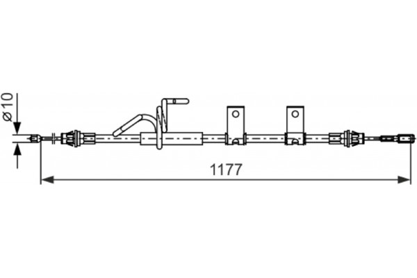 Bosch Ντίζα, Φρένο Ακινητοποίησης - 1 987 482 404 Bosch Ντίζα, Φρένο Ακινητοποίησης - 1 987 482 404