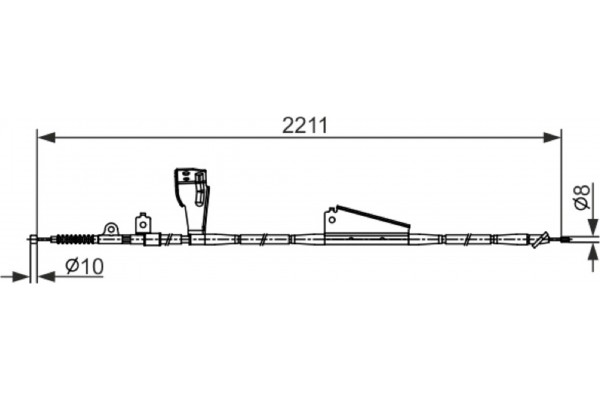Bosch Ντίζα, Φρένο Ακινητοποίησης - 1 987 482 424 Bosch Ντίζα, Φρένο Ακινητοποίησης - 1 987 482 424