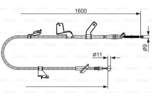 Bosch Ντίζα, Φρένο Ακινητοποίησης - 1 987 482 427