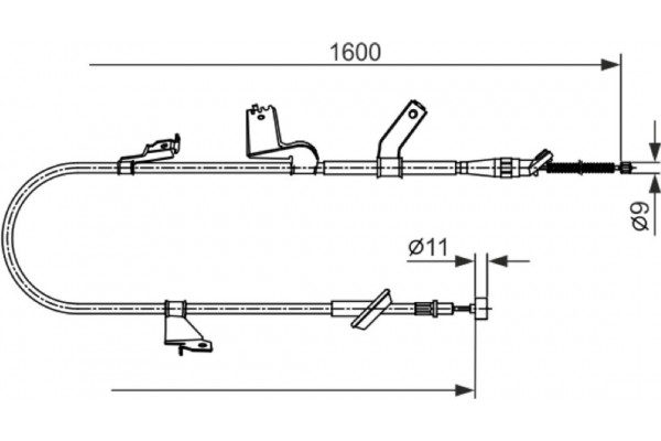 Bosch Ντίζα, Φρένο Ακινητοποίησης - 1 987 482 427 Bosch Ντίζα, Φρένο Ακινητοποίησης - 1 987 482 427