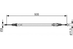 Bosch Ντίζα, Φρένο Ακινητοποίησης - 1 987 482 430