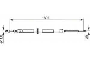 Bosch Ντίζα, Φρένο Ακινητοποίησης - 1 987 482 433