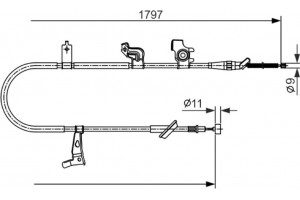 Bosch Ντίζα, Φρένο Ακινητοποίησης - 1 987 482 434