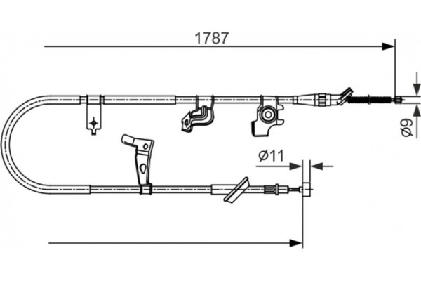 Bosch Ντίζα, Φρένο Ακινητοποίησης - 1 987 482 435 Bosch Ντίζα, Φρένο Ακινητοποίησης - 1 987 482 435