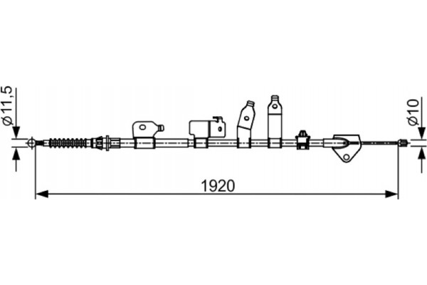 Bosch Ντίζα, Φρένο Ακινητοποίησης - 1 987 482 438 Bosch Ντίζα, Φρένο Ακινητοποίησης - 1 987 482 438