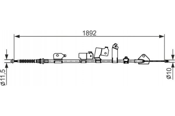 Bosch Ντίζα, Φρένο Ακινητοποίησης - 1 987 482 439 Bosch Ντίζα, Φρένο Ακινητοποίησης - 1 987 482 439