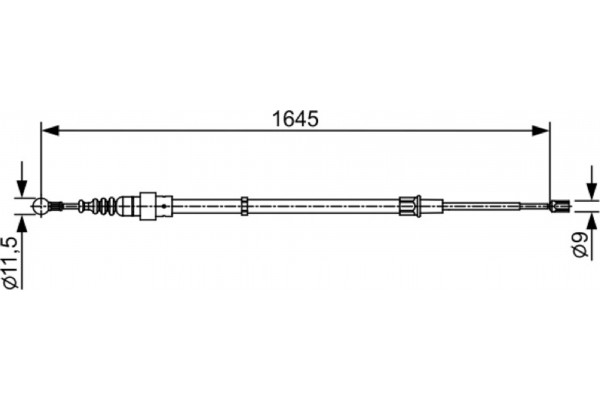 Bosch Ντίζα, Φρένο Ακινητοποίησης - 1 987 482 451 Bosch Ντίζα, Φρένο Ακινητοποίησης - 1 987 482 451