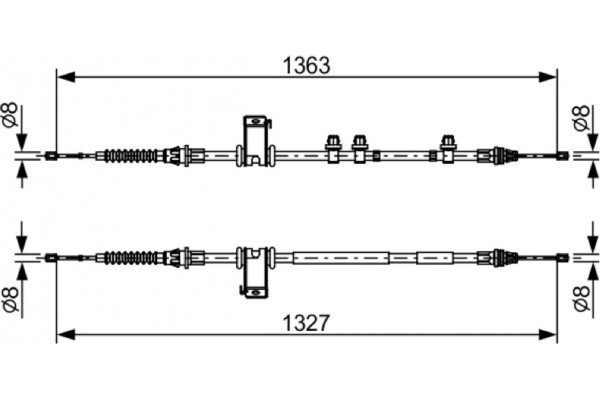 Bosch Ντίζα, Φρένο Ακινητοποίησης - 1 987 482 453 Bosch Ντίζα, Φρένο Ακινητοποίησης - 1 987 482 453