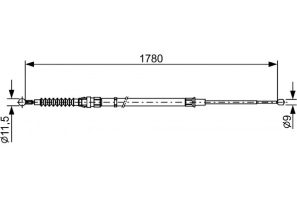 Bosch Ντίζα, Φρένο Ακινητοποίησης - 1 987 482 458 Bosch Ντίζα, Φρένο Ακινητοποίησης - 1 987 482 458