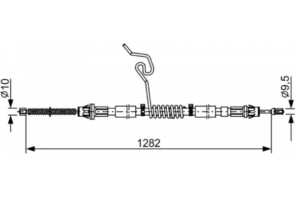 Bosch Ντίζα, Φρένο Ακινητοποίησης - 1 987 482 462 Bosch Ντίζα, Φρένο Ακινητοποίησης - 1 987 482 462