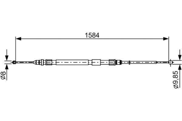 Bosch Ντίζα, Φρένο Ακινητοποίησης - 1 987 482 491 Bosch Ντίζα, Φρένο Ακινητοποίησης - 1 987 482 491