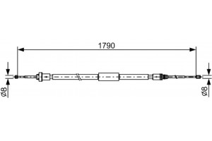Bosch Ντίζα, Φρένο Ακινητοποίησης - 1 987 482 495