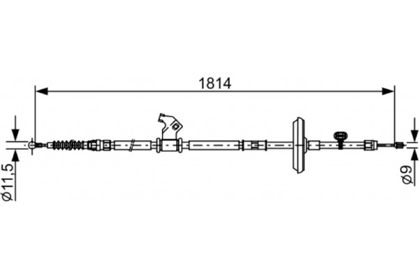 Bosch Ντίζα, Φρένο Ακινητοποίησης - 1 987 482 502 Bosch Ντίζα, Φρένο Ακινητοποίησης - 1 987 482 502